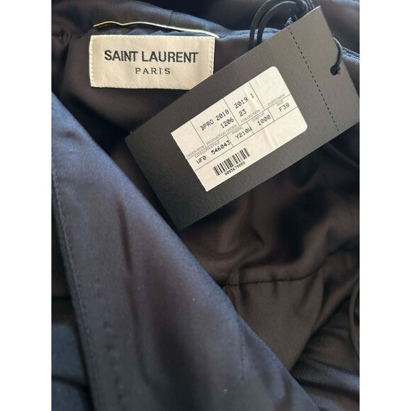 NWT $4400 Saint Laurent Star Embellished Crepe Mini Dress Black Size 8 - Picture 9 of 9